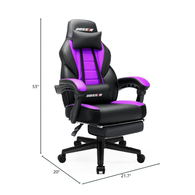 LEMBERI Gaming Chairs Ergonomic Video Game Chairs with footrest,Big and Tall Gaming Chair 400lb Weight Capacity, Racing Style Computer Gamer Chair