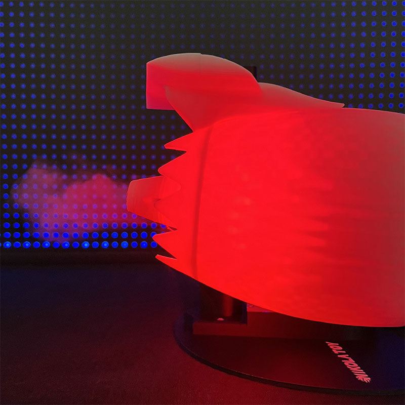 3D printed customized models Turbo Engine Shaped Fan Desktop Decoration Gift with Humidifying Mist and Red Lighted Tail Flame Gift for Friends