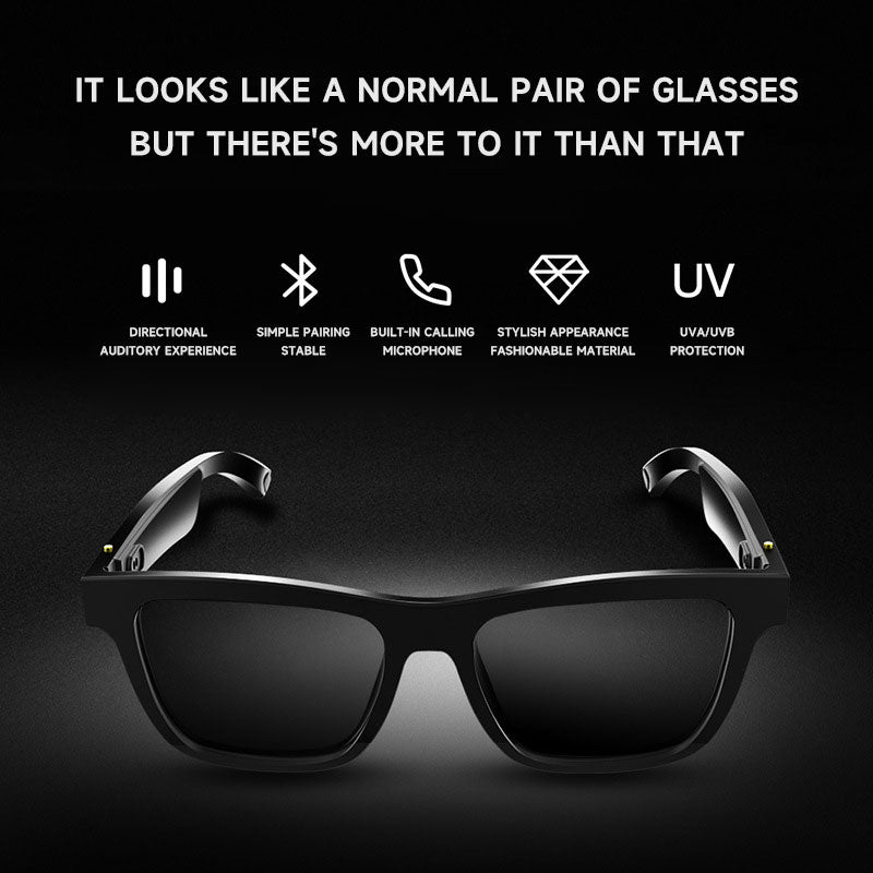 Smart Glasses Wireless Bluetooth Sunglasses Open Ear Music&Hands-Free Calling,for Men&Women,Polarized Lenses