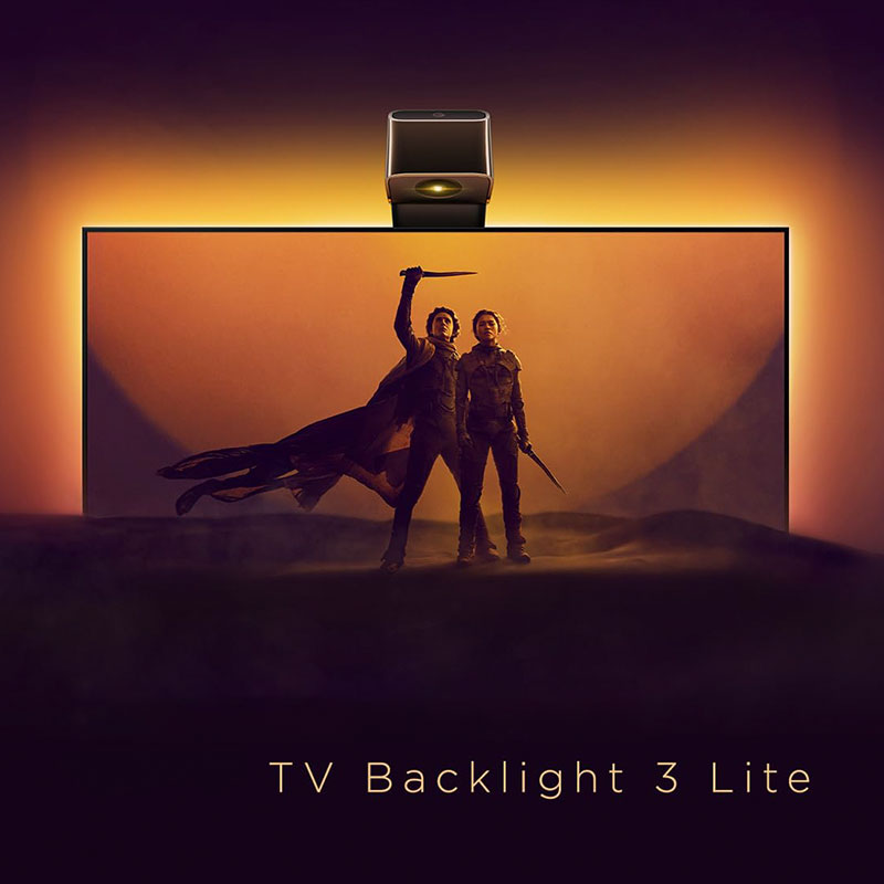 TV-Hintergrundbeleuchtung 3 Lite mit Fischaugen-Korrekturfunktion, Synchronisierung mit 55-65 Zoll-Fernsehern