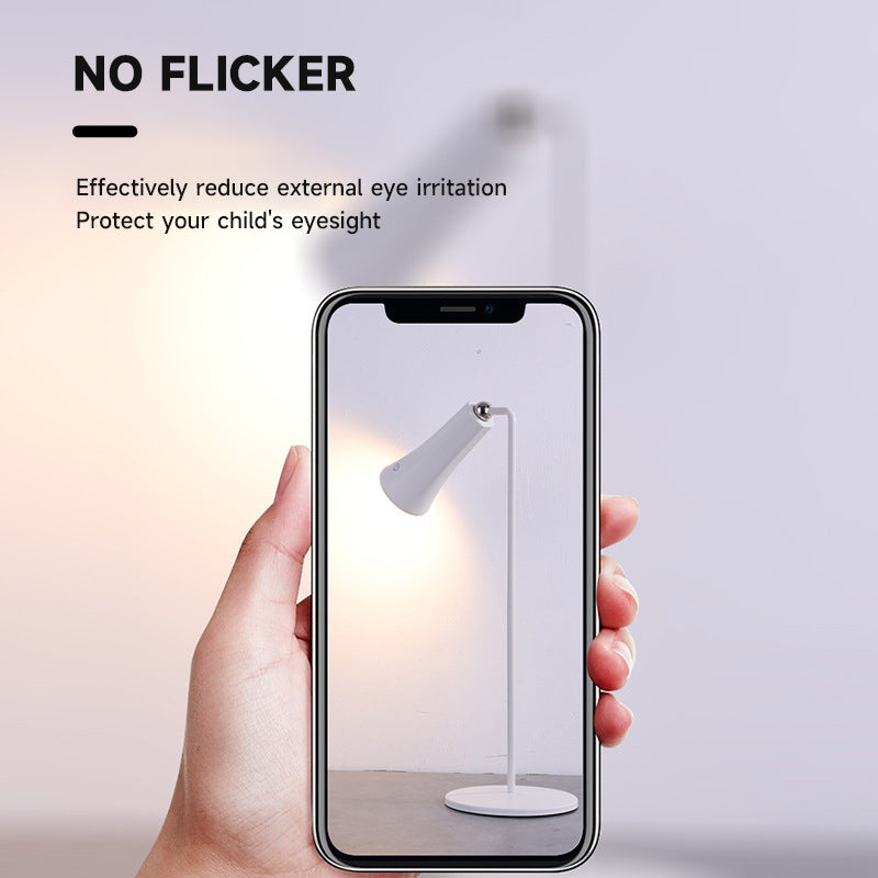 Wireless Rechargeable Desk Lamp LED Adjustable 3 Brightness Eye Protection Sensor Control Bedside Lamp Removable Ambient Light For Office Home Study Room