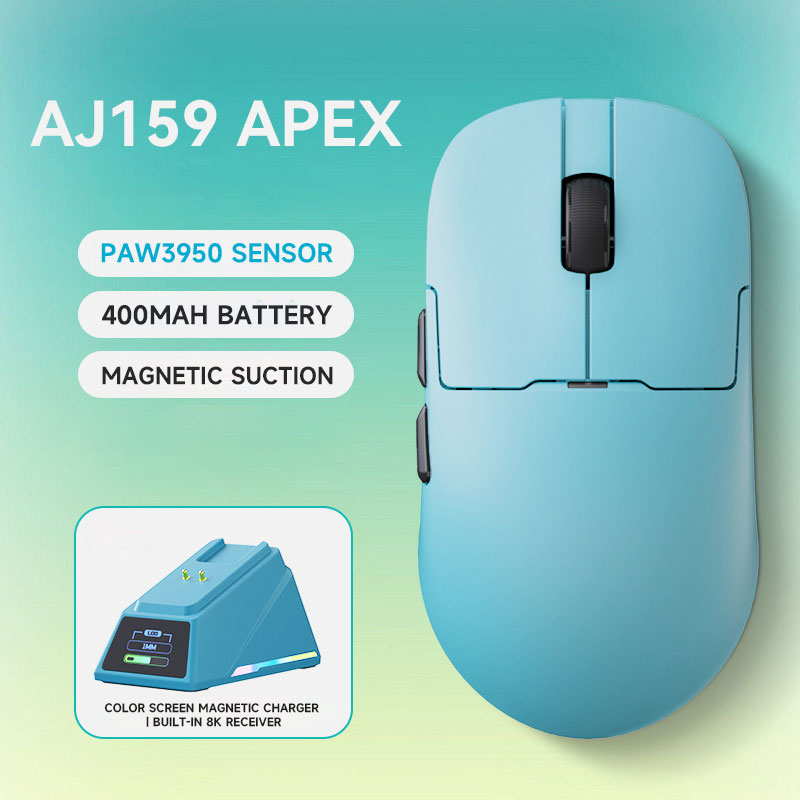 Wireless Lightweight Mouse with Charging Dock aj159apex for gaming, daily office use