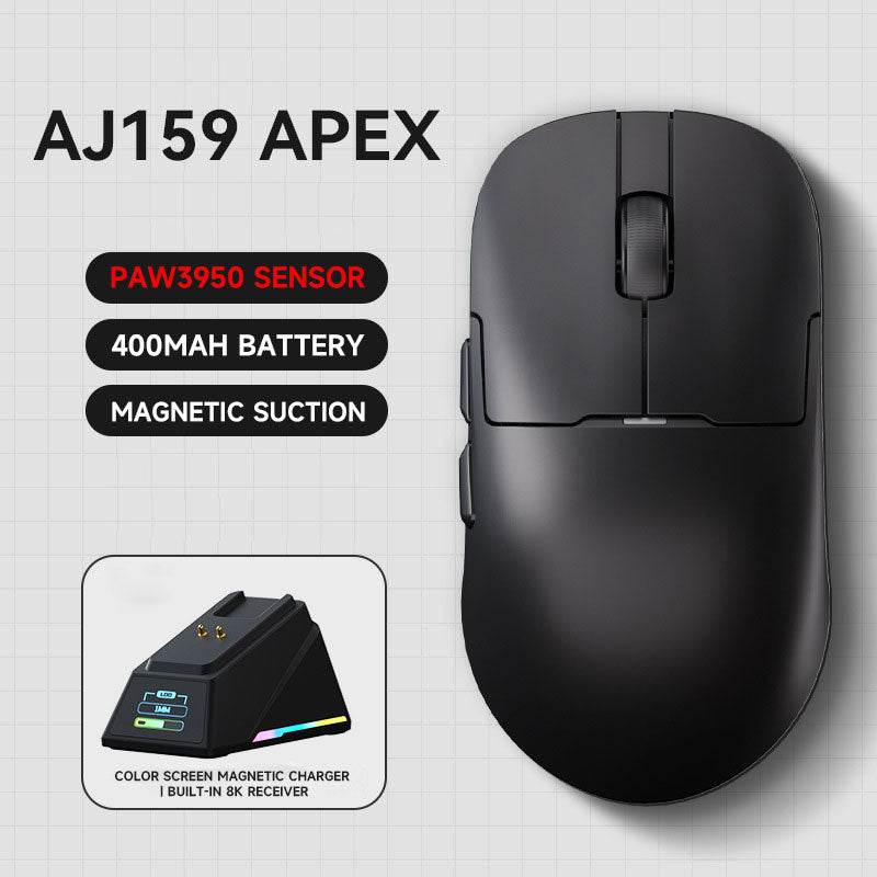 Wireless Lightweight Mouse with Charging Dock aj159apex for gaming, daily office use