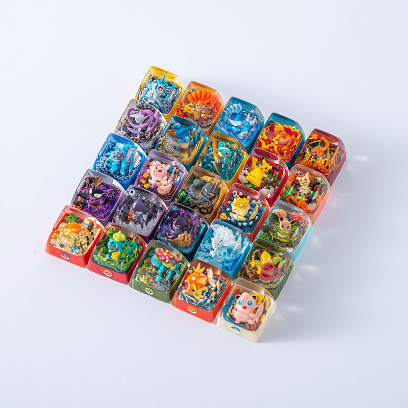 Handgefertigte Tastenkappen aus Kunstharz – zufällige Musterauswahl für mechanische Gaming-Tastaturen, coolste Geschenke für ihn, sie, Männer oder Frauen 